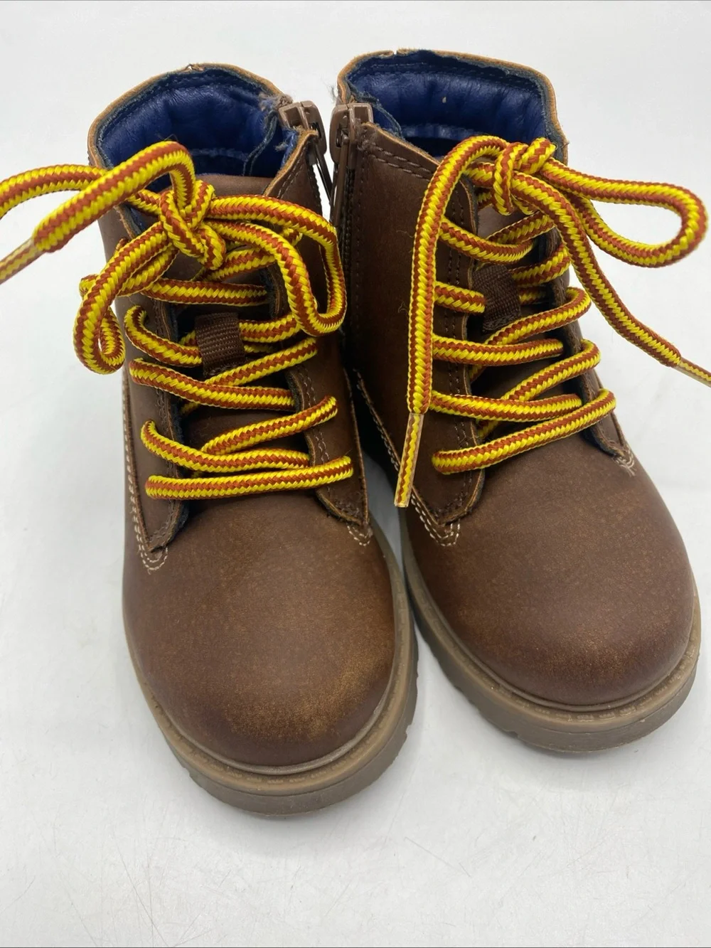 Oshkosh B'gosh Toddler Boy's Haskell Hiker Boot Brown 7M Padded shoes Zipper